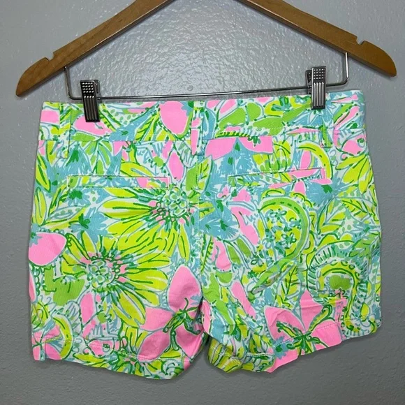 Lilly Pulitzer Callahan Shorts Size 2 – Pink Floral Tropical Print - Picture 4 of 12